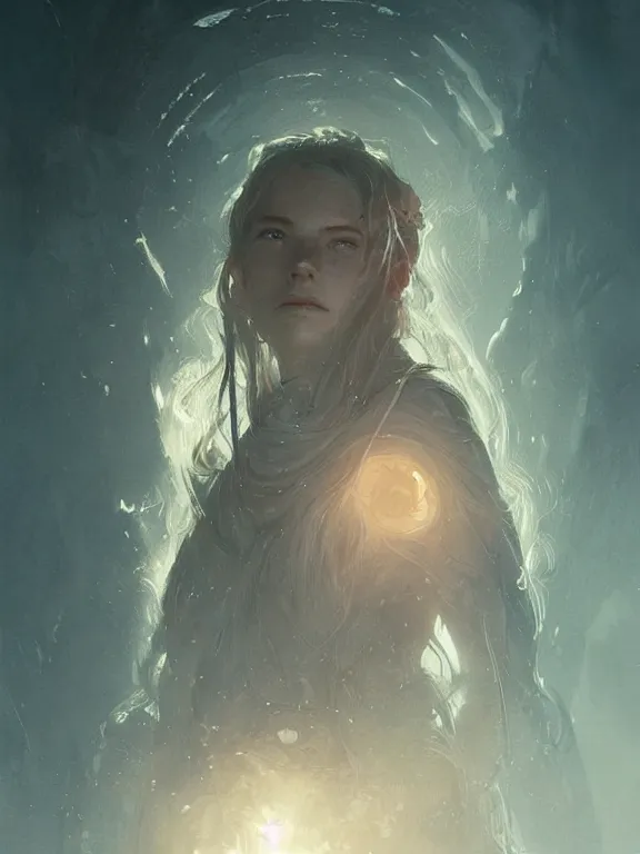 Prompt: portrait of a young female traveler from elden ring, art by ryo shiotani and greg rutkowski, intricate, beautiful, cute, cinematic lighting, vintage art by serge ivanoff