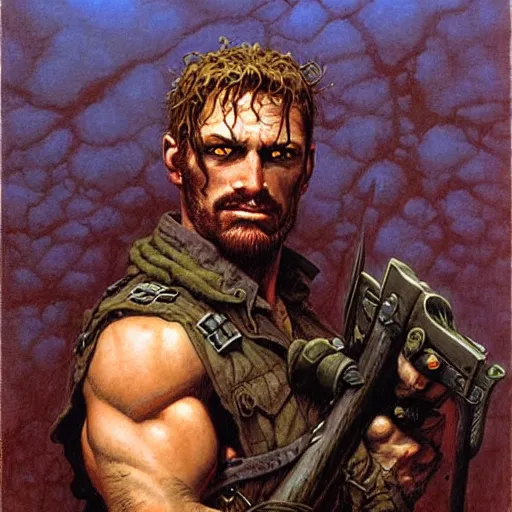 Image similar to rugged ranger, by gerald brom