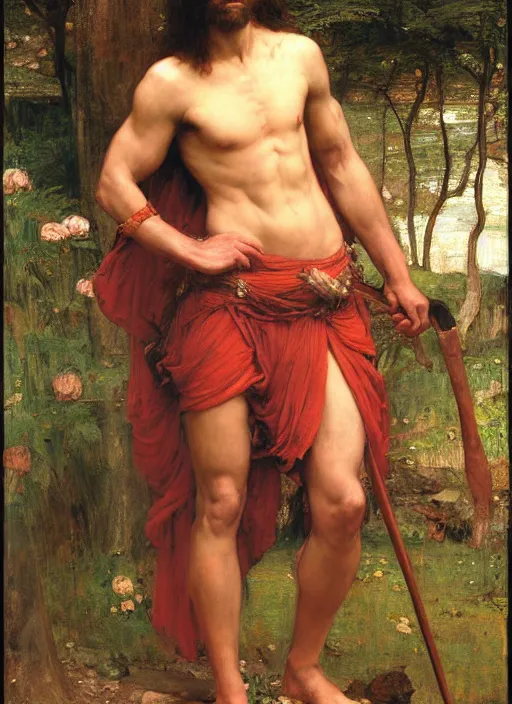 Prompt: Wikus, of the high glade. Centaur. Orientalist portrait by john william waterhouse and Edwin Longsden Long and Theodore Ralli and Nasreddine Dinet, oil on canvas. Cinematic, hyper realism, realistic proportions, dramatic lighting, high detail 4k
