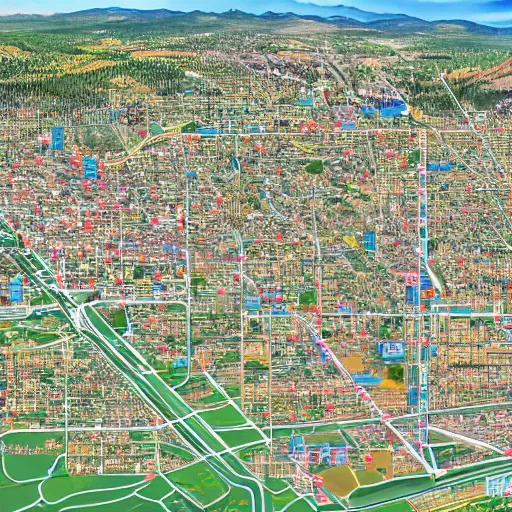 Image similar to city map of flagstaff Arizona showing all the neighborhoods