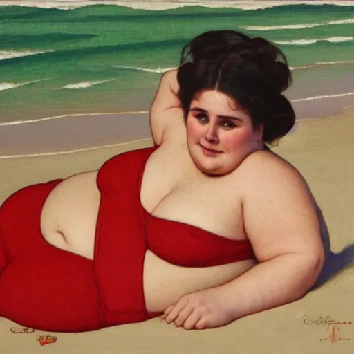 Prompt: portrait of cute 2 0 years old slightly obese courtney cox in red swimsuit running on a beach, intricate, hyperdetailed, photorealistic, diffuse lighting, hdrp, artstation, unreal 5, smooth, textless, sharp focus, art by john collier, albert aublet, krenz cushart, artem demura, alphonse mucha