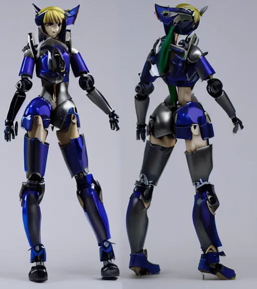 Image similar to Girl in mecha cyber Armor, portrait of the action figure of a girl, with bare legs，in the style of Kotobukiya ，anime figure