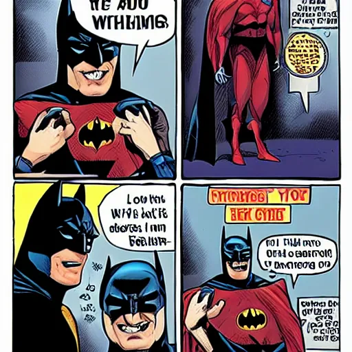 Prompt: batman telling bad jokes