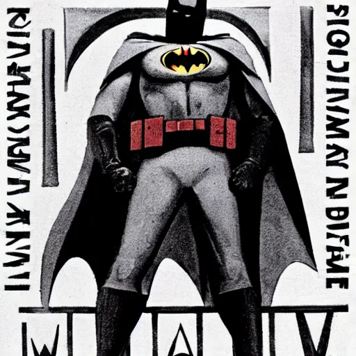Prompt: Vladimir Mayakovsky batman