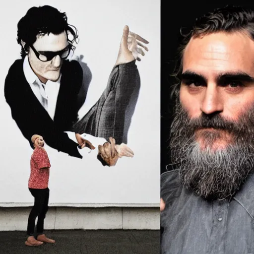 Prompt: joaquin phoenix made of quinoa