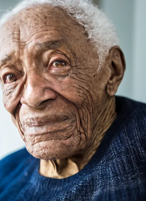 Prompt: DSLR photo portrait still of 85 year old age 85 Dr Dre at age 85!!!, 85mm f1.8