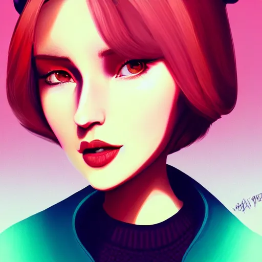 Image similar to digital painting of Hollywood Star caricature horn slap head beautiful face, illustration, global illumination lighting, lois van baarle, ilya kuvshinov, rossdraws, artstation