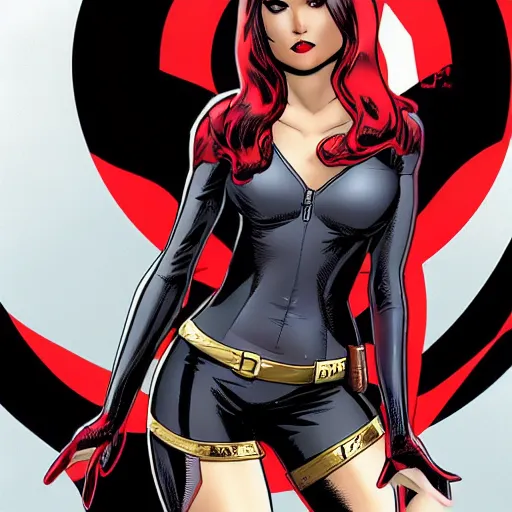 Image similar to Sasha Grey as Marvel's Black Widow