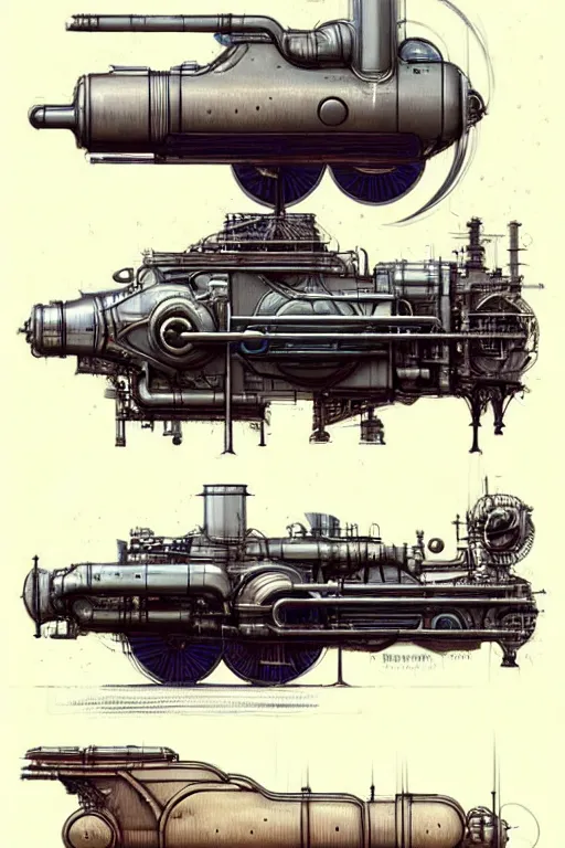 Prompt: design only! ( ( ( ( ( 2 0 5 0 s retro future steam engine designs borders lines decorations space machine. muted colors. ) ) ) ) ) by jean - baptiste monge!!!!!!!!!!!!!!!!!!!!!!!!!!!!!!