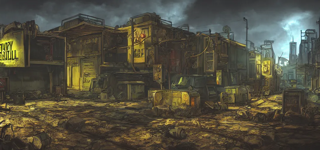 Prompt: Fallout Vault Dweller Concept Art, black background, vibrant colors, 8k photorealistic, HD, high details, trending on artstation