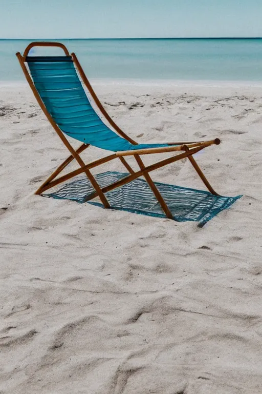 Image similar to minimalist boho style art of a beach chair