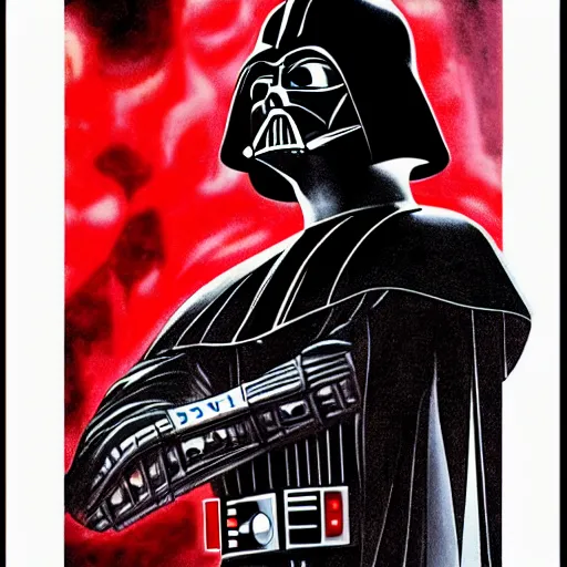 Image similar to Darth Vader portrait in the style of Junji Ito. Manga. Extremely detailed. Beautiful. 4K. Award winning.