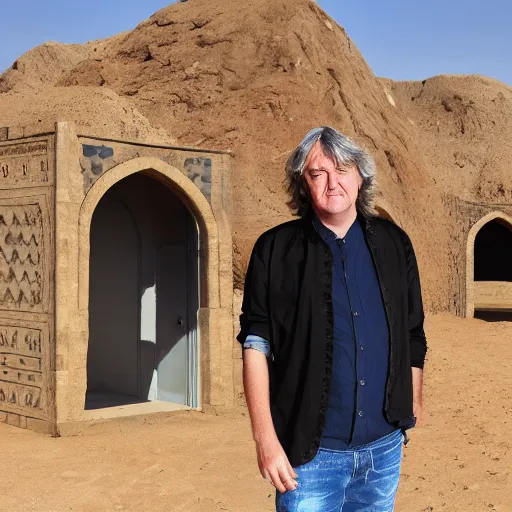 Prompt: james may on a trip to mecca, 4 k image