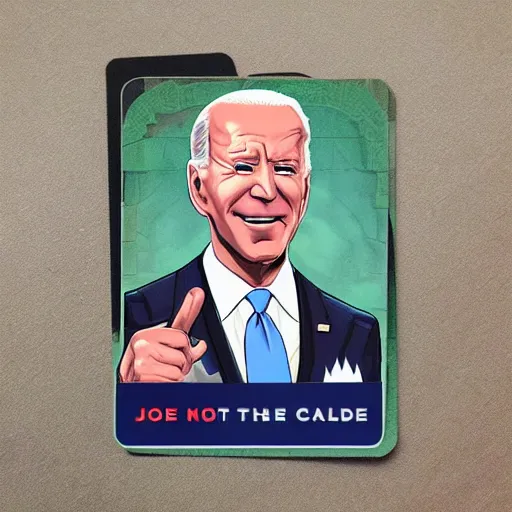 Image similar to joe biden magic the gathering card