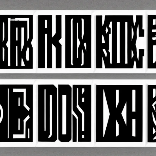 Image similar to black on white graphic design stickers in style of david rudnick, eric hu, y 2 k, brutalism