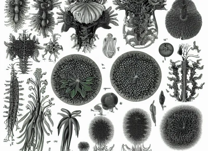 Image similar to the centella asiatica in ernst haeckel style