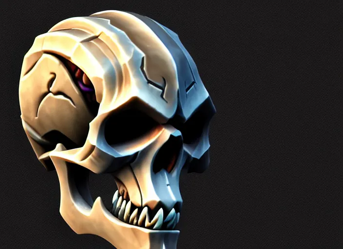 Prompt: wraith skull, stylized stl, 3 d render, activision blizzard style, hearthstone style, darksiders style