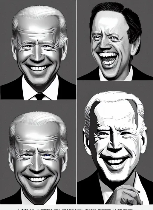 Image similar to biden, steve buscemi portrays united states president joe biden, minimalist movie poster, theatrical poster, fan art, digital art, trending on artstation