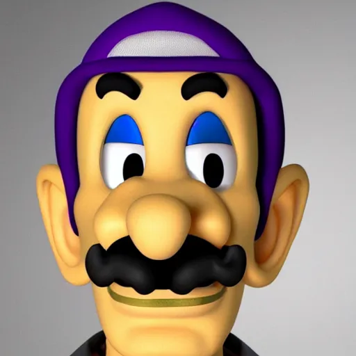 Prompt: stunning award winning hyperrealistic hdr 8 k highly detailed portrait photo of waluigi as a real human!!!!!!!!