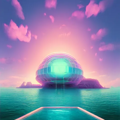 Prompt: paradise by beeple