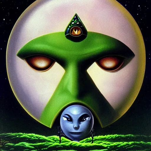 Image similar to “box art for The Legend Of Zelda Majora’s Mask with Moon by jaroslaw jasnikowski”