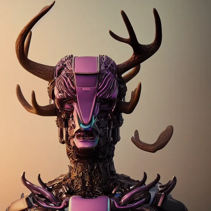 Image similar to portrait of Galactus merged with a deer. intricate abstract. intricate artwork. octane render, trending on artstation, DeviantArt, captura, very coherent symmetrical artwork. cinematic, hyper realism, high detail, octane render, 8k, iridescent accents