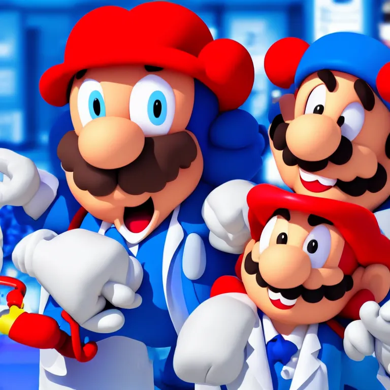 Prompt: dr. mario as a real person, photo portrait, stock photo