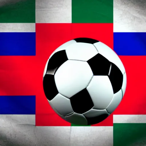 Prompt: a soccer ball with italian flag on it