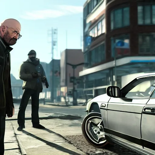 Prompt: walter white in watch dogs