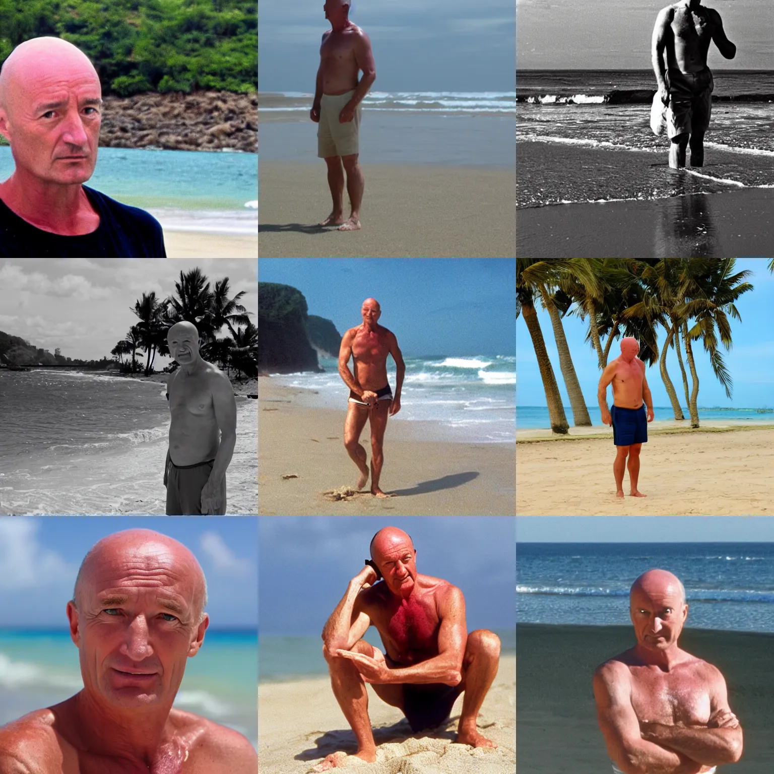 Prompt: john locke, beach, lost