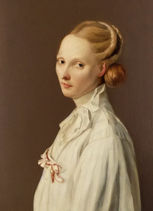 Prompt: jan nepomucen głowacki and ludwik de laveaux painted style portrait of karolina zebrowska, female fashion and dress historian, high detail, smooth face, high detail, 1 9 th century painting, 4 k