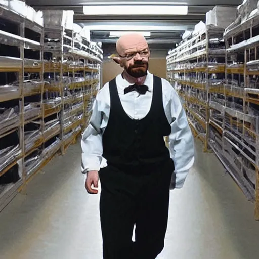 Image similar to walter white in backrooms