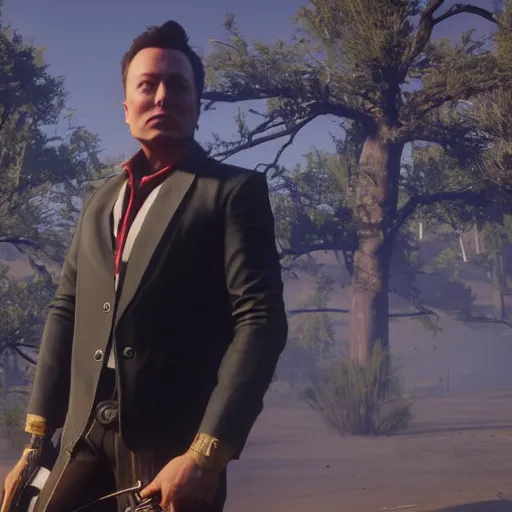 Image similar to Elon musk in red dead redemption 2 4K detail