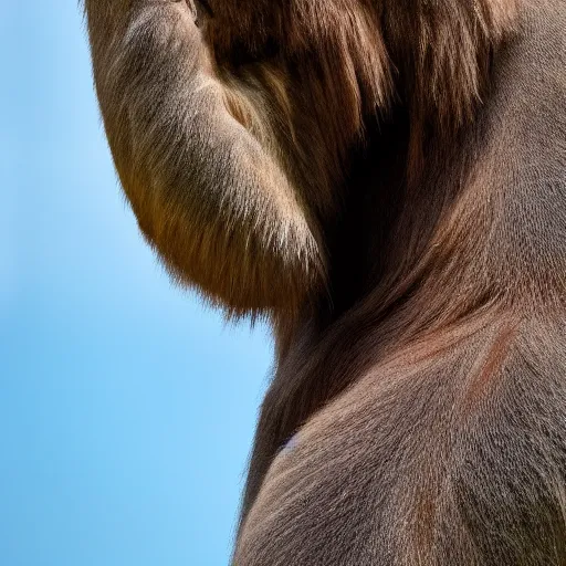 Image similar to nature photography of a megatherium by roman uchytel