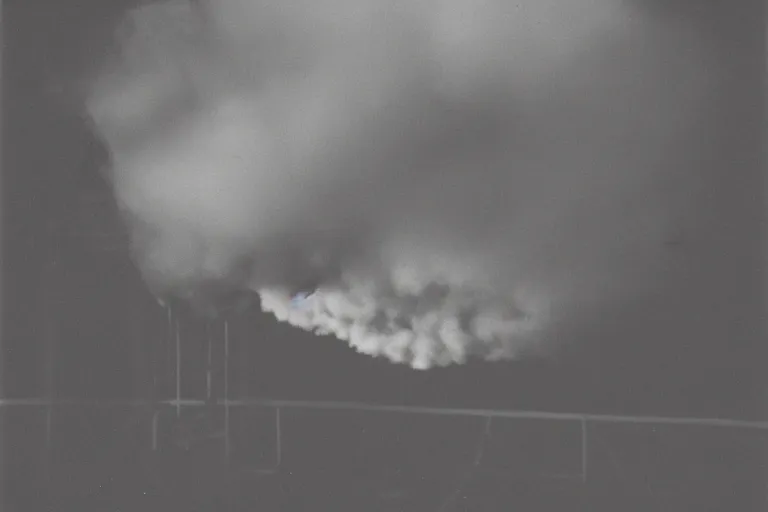 Image similar to dark smoke cloud in the shape of a pipe organ, 8 0 mm film, high detail