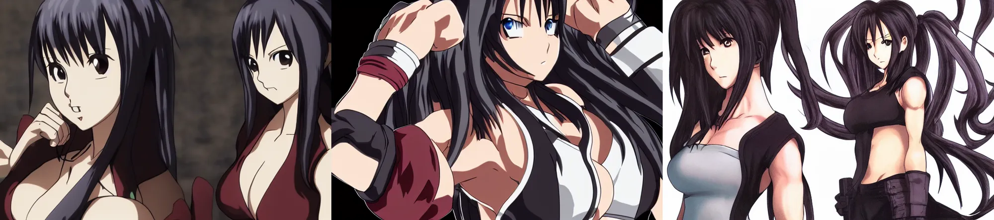 Prompt: Tifa Lockhart in Hunter x Hunter, anime, extremely high quality, HD, 8K