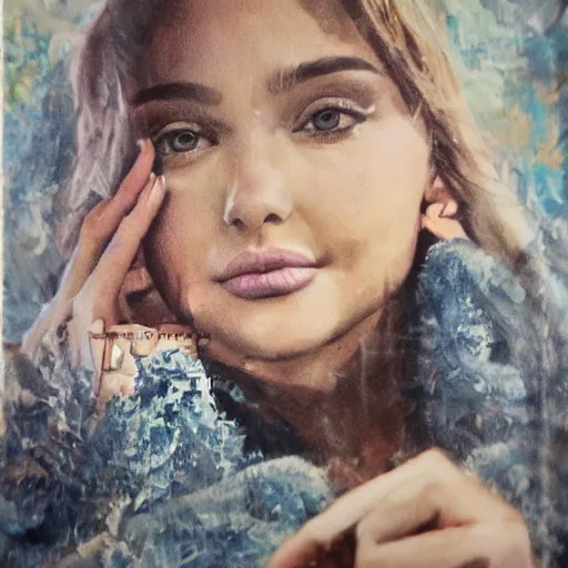 Prompt: Miranda Kerr, portrait, by Małgorzata Kmiec