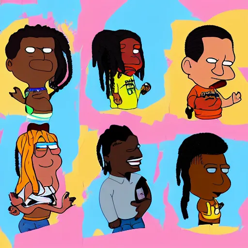 Prompt: a$ap rocky in the style of family guy