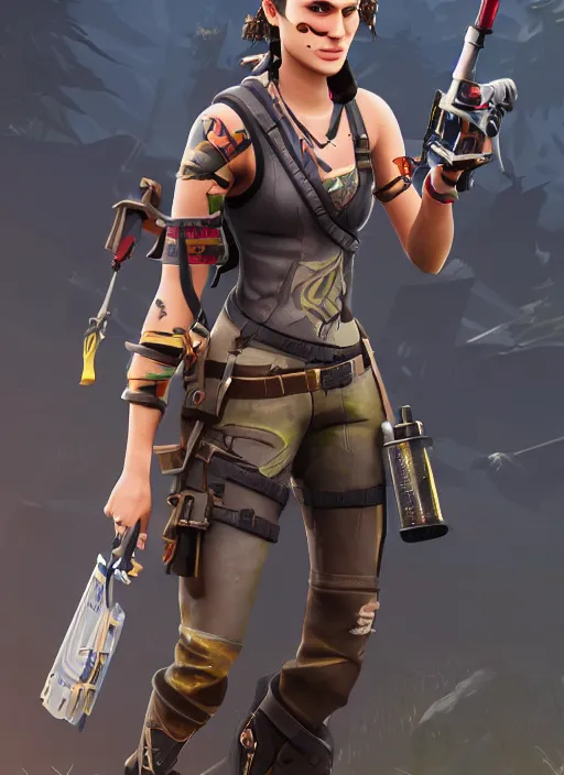 Prompt: this is the new keira knightley fortnite skin