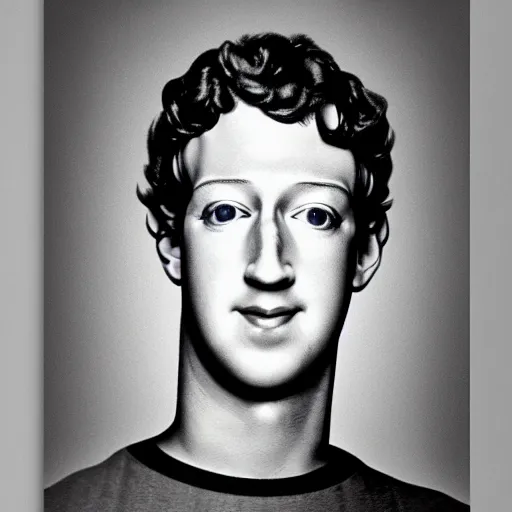 Prompt: a poster of the Big brother is watching you with face of mark Zuckerberg, 1984 style
