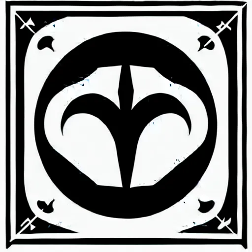 Prompt: tonalist woodcut of vampire clan symbol, corporate logo, icon, rondel