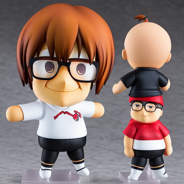 Prompt: peter griffin, an anime nendoroid of peter griffin, figurine, detailed product photo, single subject