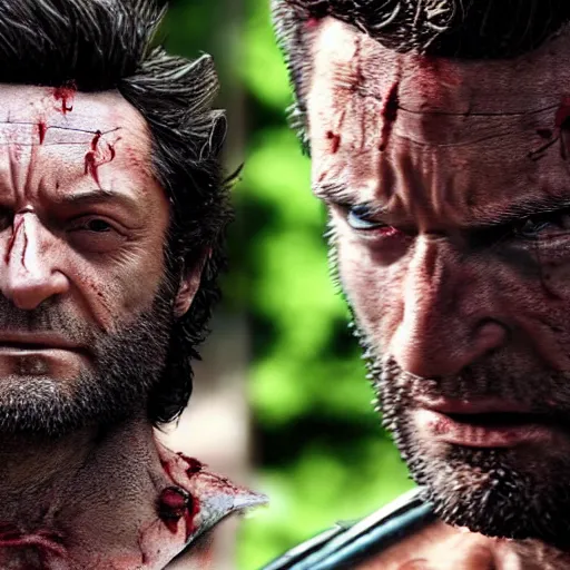 Image similar to wolverine in the walking dead 4 k detailed super realistic