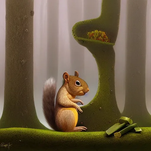 Image similar to squirrel, gediminas pranckevicius