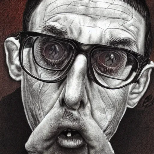 Prompt: A portrait of Ricky Berwick by Stephen Gammell