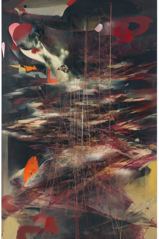 Image similar to the physical impossibility of death, in a brutalist designed space ship, rich deep colours, painted by francis bacon, adrian ghenie, james jean and petra cortright, part by gerhard richter, part by takato yamamoto. 8 k masterpiece