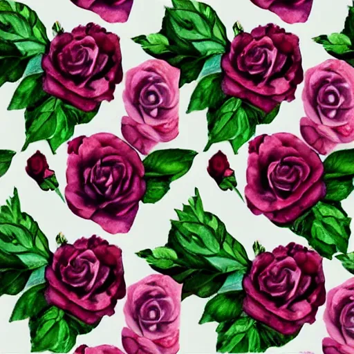 Image similar to watercolor gothic roses