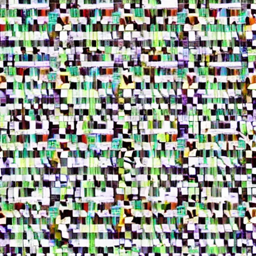 Prompt: a bunch of pixels arranged in an asymmetric, interesting and intriguing and pattern