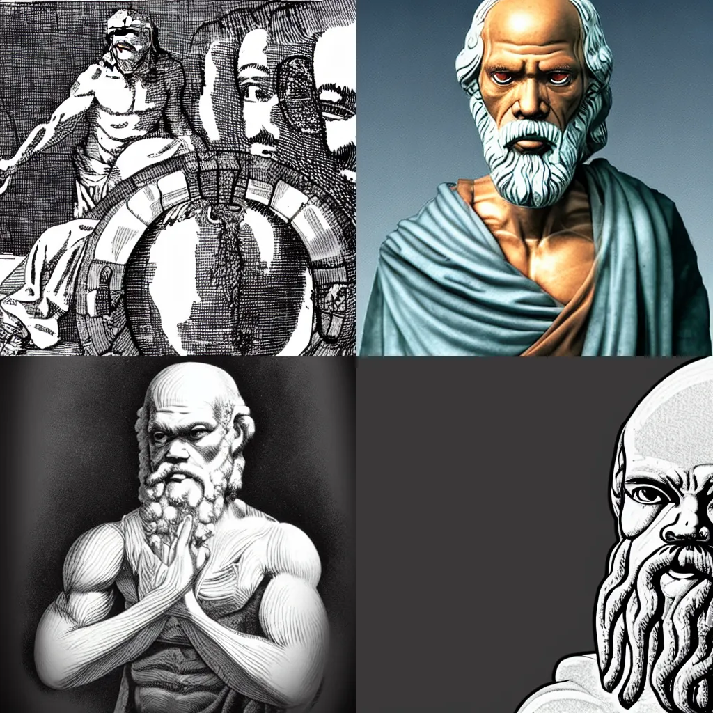 Prompt: Cyborg Socrates
