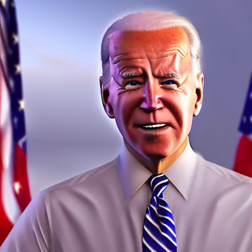 Image similar to joe biden on meth as seen in award winning animated pixar movie 4k octane render